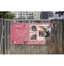 Next Day | Custom Birthday PVC Banner with Name & Photos